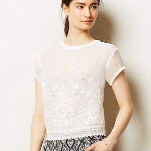 ANTHROPOLOGIE - Vanessa Virginia Embroidered Crop,